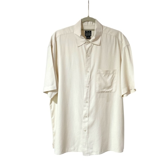 Jos. A. Bank Signature Collection Men’s XL Shirt Silk Cotton Blend Short Sleeve - Picture 1 of 10